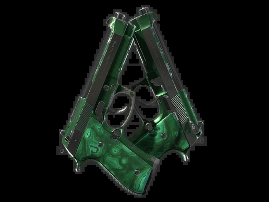 Dual Berettas | Polished Malachite (Поношенное)