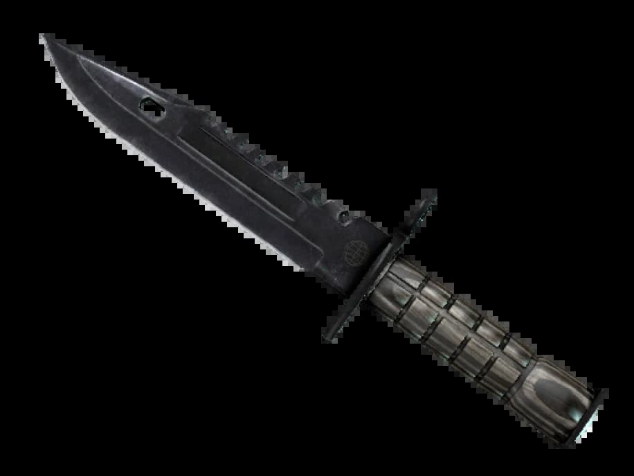 ★ StatTrak™ Штык-нож M9 | Черный глянец (Немного поношенное)