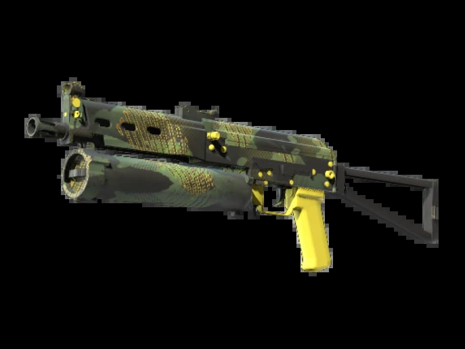 StatTrak™ ПП-19 «Бизон» | Вихрь джунглей (Немного поношенное)