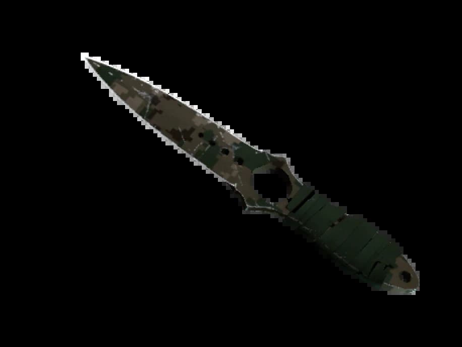 ★ StatTrak™ Скелетный нож | Пиксельный камуфляж «Лес» (Закалённое в боях)
