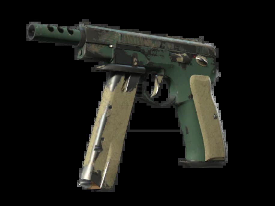 CZ75-Auto | Зеленая клетка (Закалённое в боях)