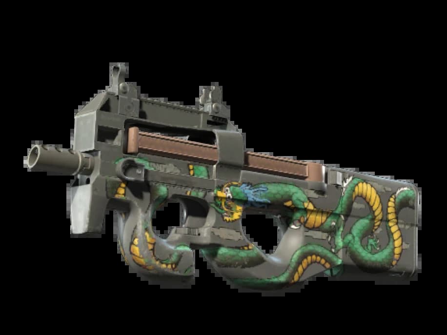 P90 | Изумрудный дракон (Поношенное)