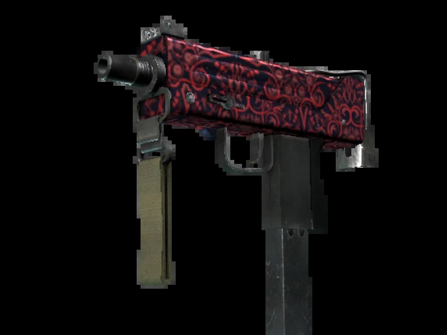 MAC-10 | Красная филигрань (Поношенное)