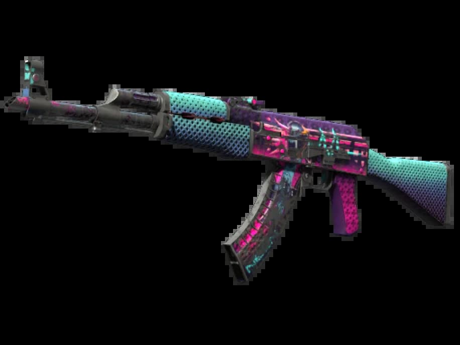 AK-47 | Неоновый гонщик (Закалённое в боях)