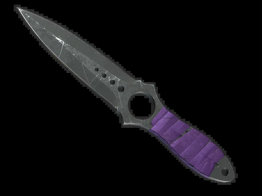 ★ StatTrak™ Скелетный нож | Ультрафиолет (Закалённое в боях)