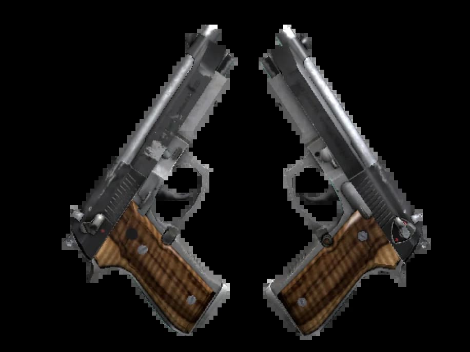 StatTrak™ Dual Berettas | Черная лимба (Поношенное)