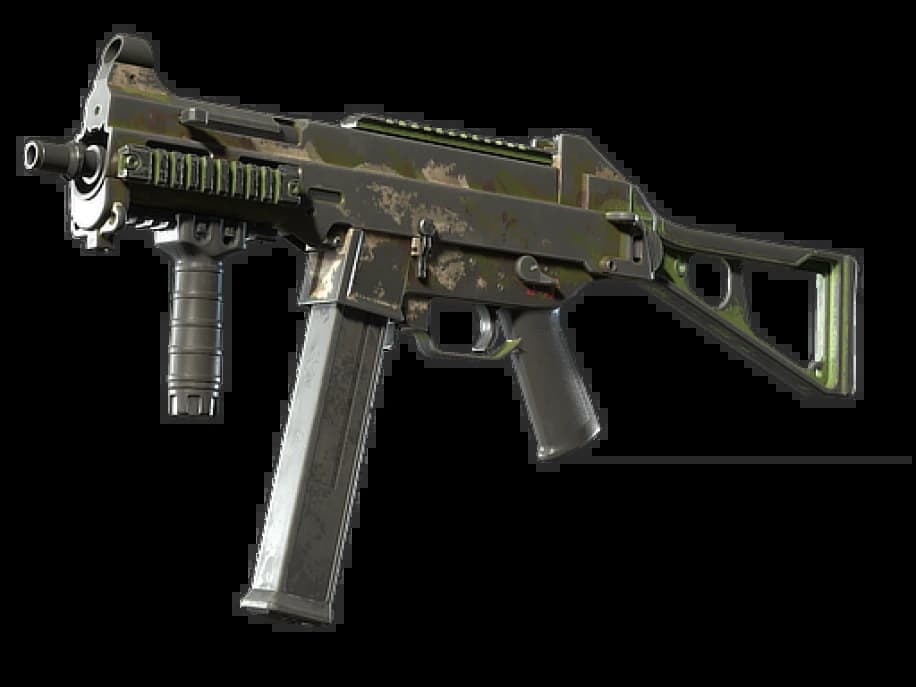 UMP-45 | Green Swirl (Закалённое в боях)