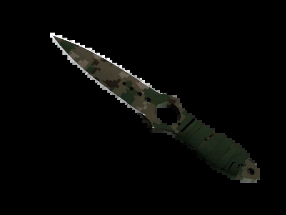 ★ StatTrak™ Скелетный нож | Пиксельный камуфляж «Лес» (После полевых исп?