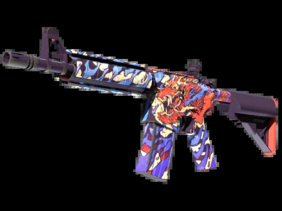 M4A4 | 龍王 (Король драконов) (Немного поношенное)