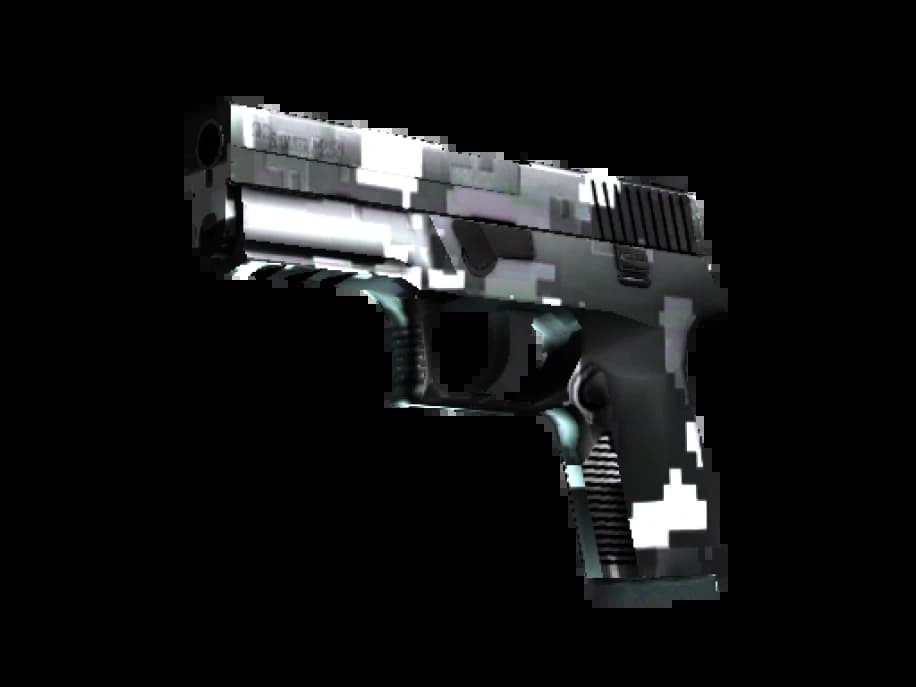 Сувенирный P250 | Пиксельный камуфляж «Металлический» (Немного поношен