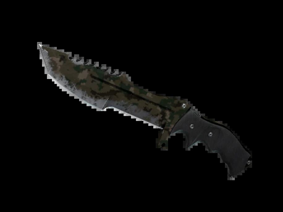 ★ StatTrak™ Охотничий нож | Пиксельный камуфляж «Лес» (Закалённое в боях)