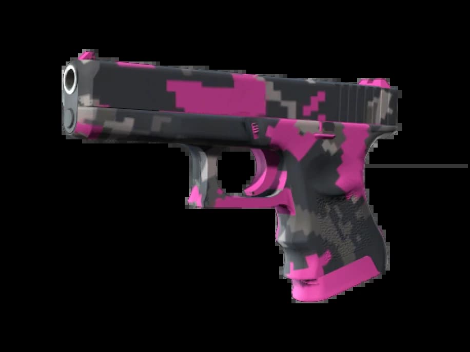Сувенирный Glock-18 | Пиксельный камуфляж «Розовый» (Немного поношенное)