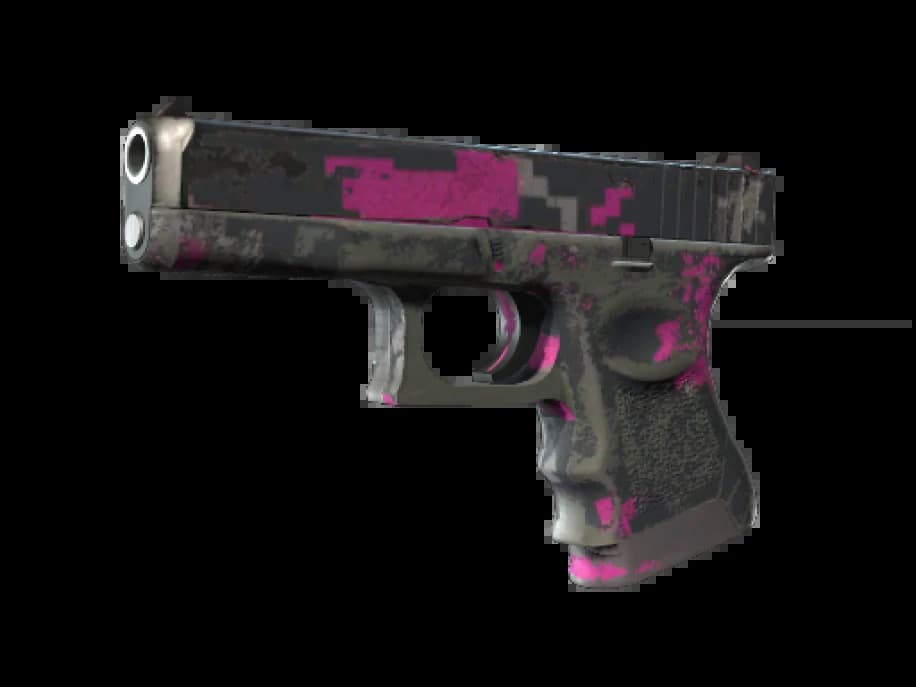 Glock-18 | Пиксельный камуфляж «Розовый» (Закалённое в боях)