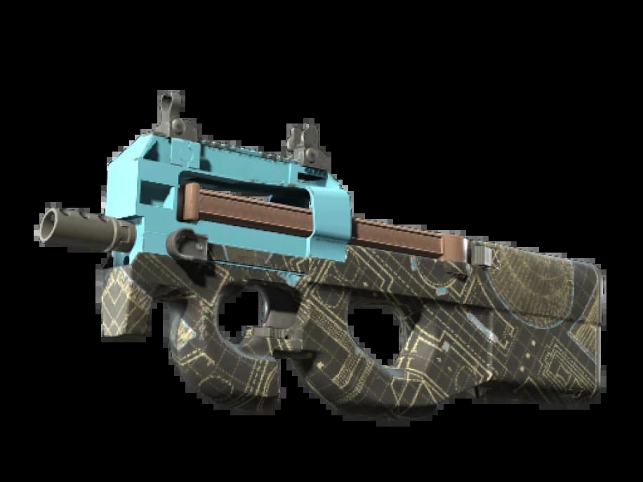 Сувенирный P90 | Чертёж-негатив (Немного поношенное)
