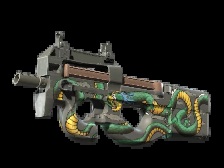 P90 | Изумрудный дракон (Немного поношенное)