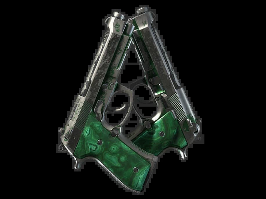 Dual Berettas | Polished Malachite (Закалённое в боях)