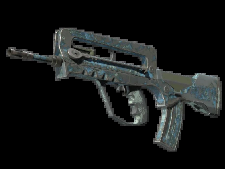 FAMAS | Голубые брызги (Закалённое в боях)
