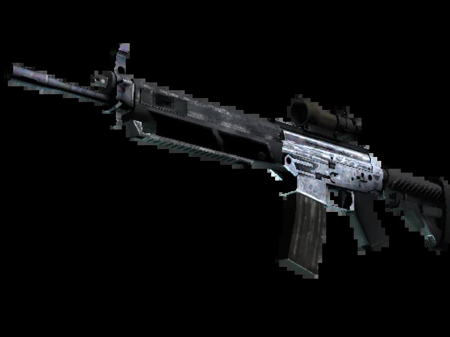 Сувенирный SG 553 | Дамасская сталь (Немного поношенное)