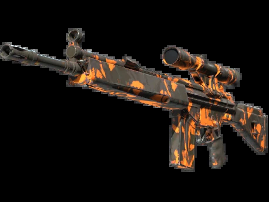 StatTrak™ G3SG1 | Оранжевые осколки (Поношенное)